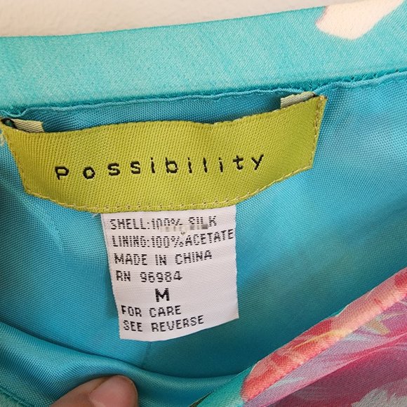 Possibility Women's Silk Skirt Hawaiian Pattern - Picture 4 of 8